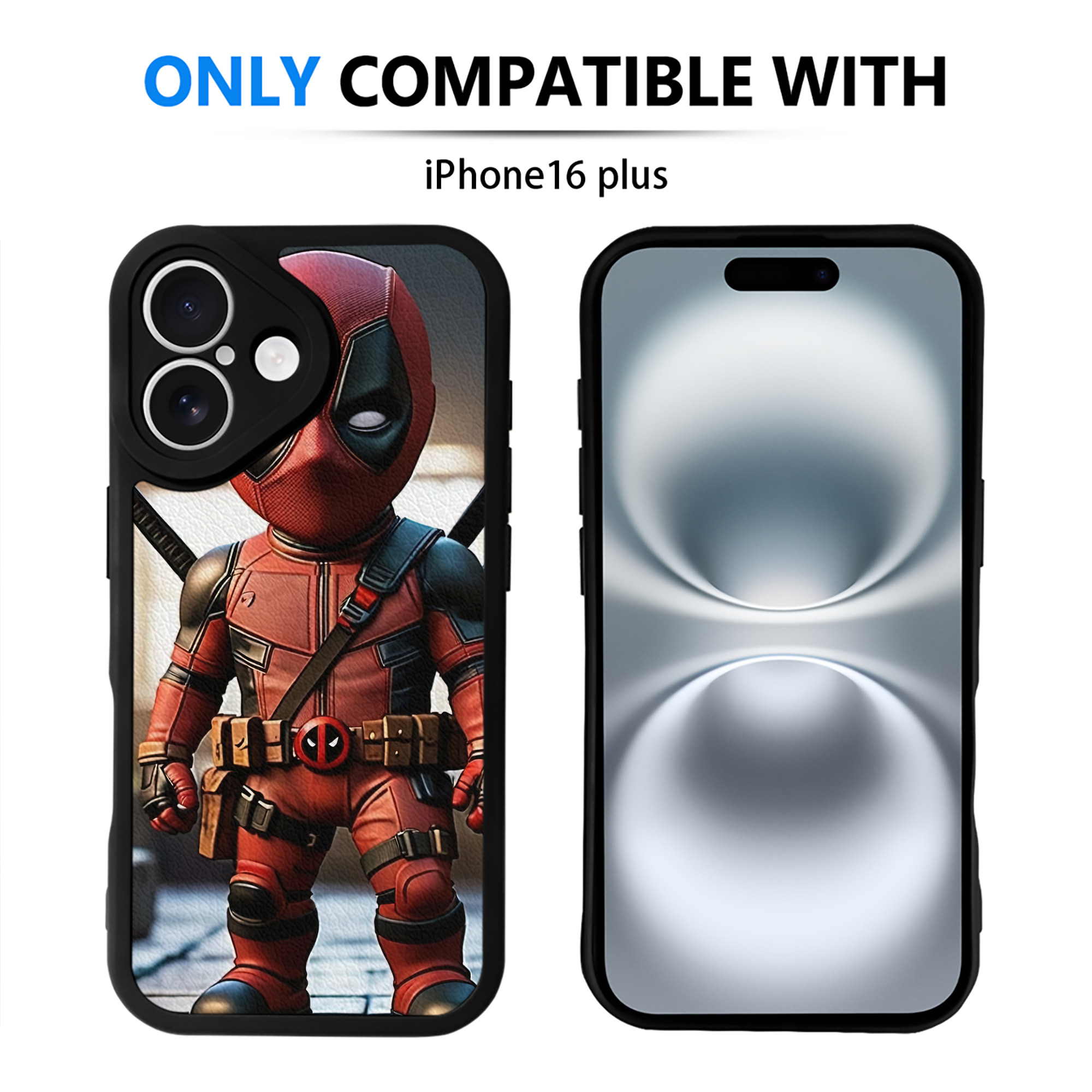 Deadpool デッドプール 【iPhone 16シリーズ対応】シリコンスマホケース（レザー調） 材質：シリコン